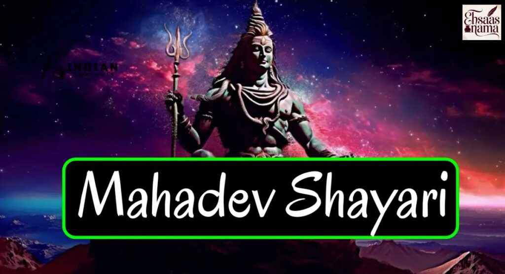 Do line Mahadev Shayari, jo har shabd mein bhakti aur prem ka ehsaas de.